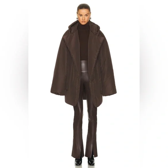 Norma Kamali Brown Hooded Sleeping Bag Car Coat Puffer Jacket - Picture 4 of 10